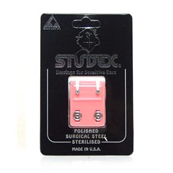 STUDEX Birthstone studs - mini bezel s/s - december / blue zircon